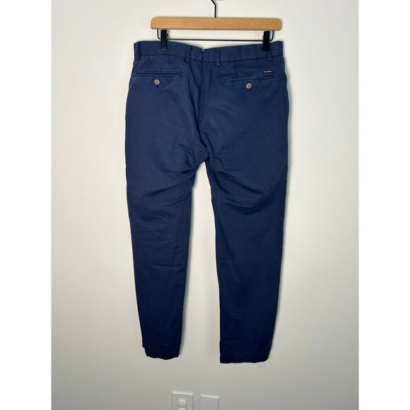 Faconnable Men's Blue Cotton Linen Straight Fit Dress Pants, Size 48 - Picture 4 of 7